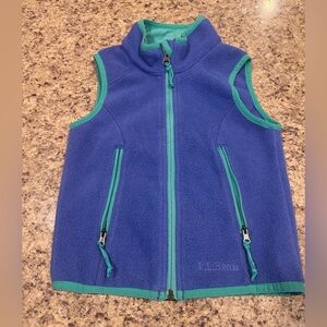 Kids L.L. Bean Vest - Teal and Royal Blue Fleece